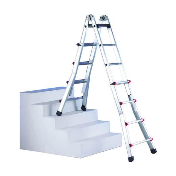 SCALISSIMA-6+6-2 scala telescopica alluminio, scala professionale allungabile professionale, Ferramenta - Colorificio- Rota Commerciale Bergamo