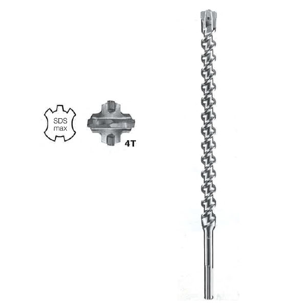 punta-sds-max-hikoki punta sds max hikoki 4 taglienti elicoidali, punte sds max hikoki, ferramenta Bergamo, Rota Commerciale Bergamo