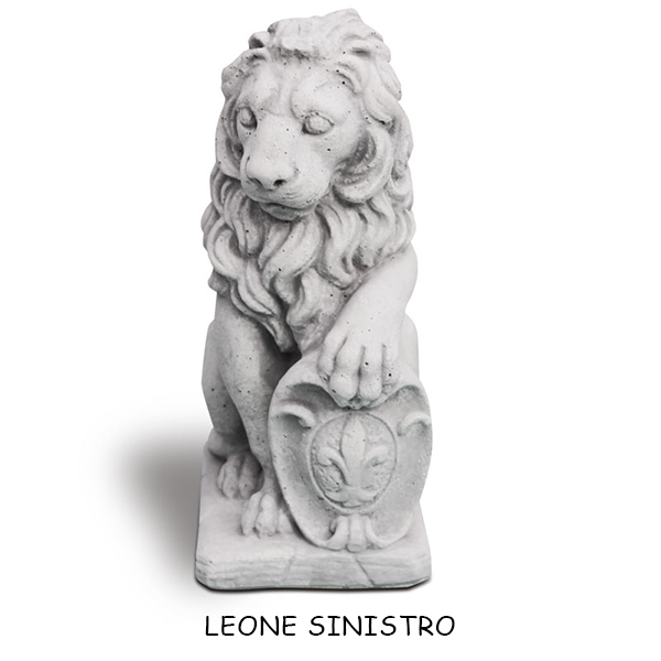 LEONE-SINISTRO statua leone lucca sinistro da giardino, statue leoni da giardino, statua giardino, arredo giardino Bergamo, giardinaggio Bergamo, Rota Commerciale Bergamo, statue per colonne cancelli