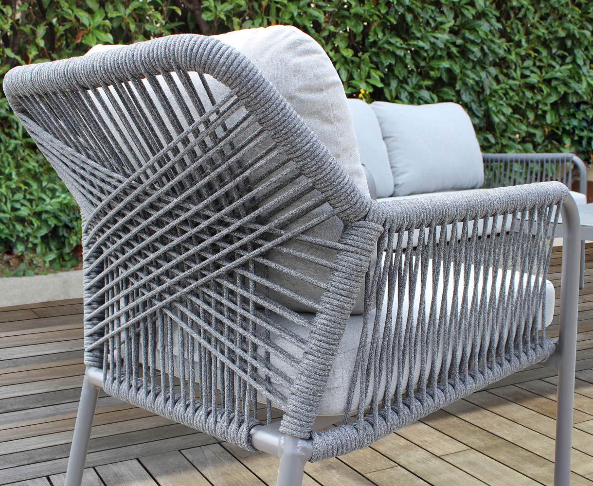 SALOTTO PER ESTERNO IN CORDA MADRID SALOTTO PER ESTERNO IN CORDA MADRID, salotto per esterno in corda, salotto per esterno, salotto giardino, salotto da giardino, salotto da esterno, arredo giardino Bergamo, giardinaggio Bergamo, Rota Commerciale Bergamo