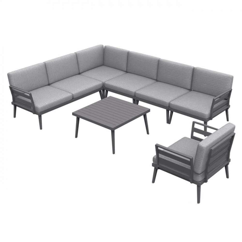 TAVOLINO PER SALOTTO MODULARE Tavolino per salotto modulare da esterno Oceania in alluminio, salotto modulare, divano modulare, arredo giardino Bergamo, giardinaggio Bergamo, Rota commerciale Bergamo, salotto modulare da esterno, salotto modulare in alluminio, tavolino salotto esterno