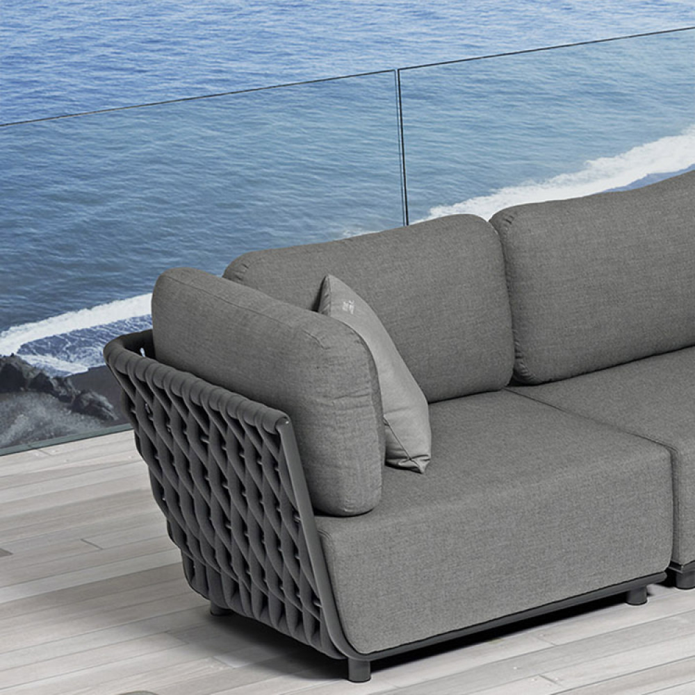 POLTRONA ANGOLARE SX PER SALOTTO INDONESIA poltrona angolare sinistra per salotto componibile da esterno Indonesia in alluminio, salotto componibile, divano componibile, arredo giardino Bergamo, giardinaggio Bergamo, Rota commerciale Bergamo, salotto componibile da esterno, salotto componibile in alluminio, salotto da esterno in corda, salotto componibile in corda, salotto componibile da esterno in corda