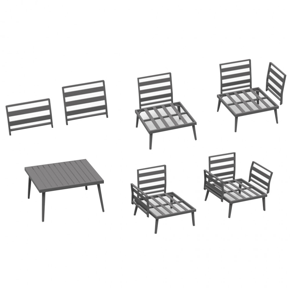 TAVOLINO PER SALOTTO MODULARE Tavolino per salotto modulare da esterno Oceania in alluminio, salotto modulare, divano modulare, arredo giardino Bergamo, giardinaggio Bergamo, Rota commerciale Bergamo, salotto modulare da esterno, salotto modulare in alluminio, tavolino salotto esterno