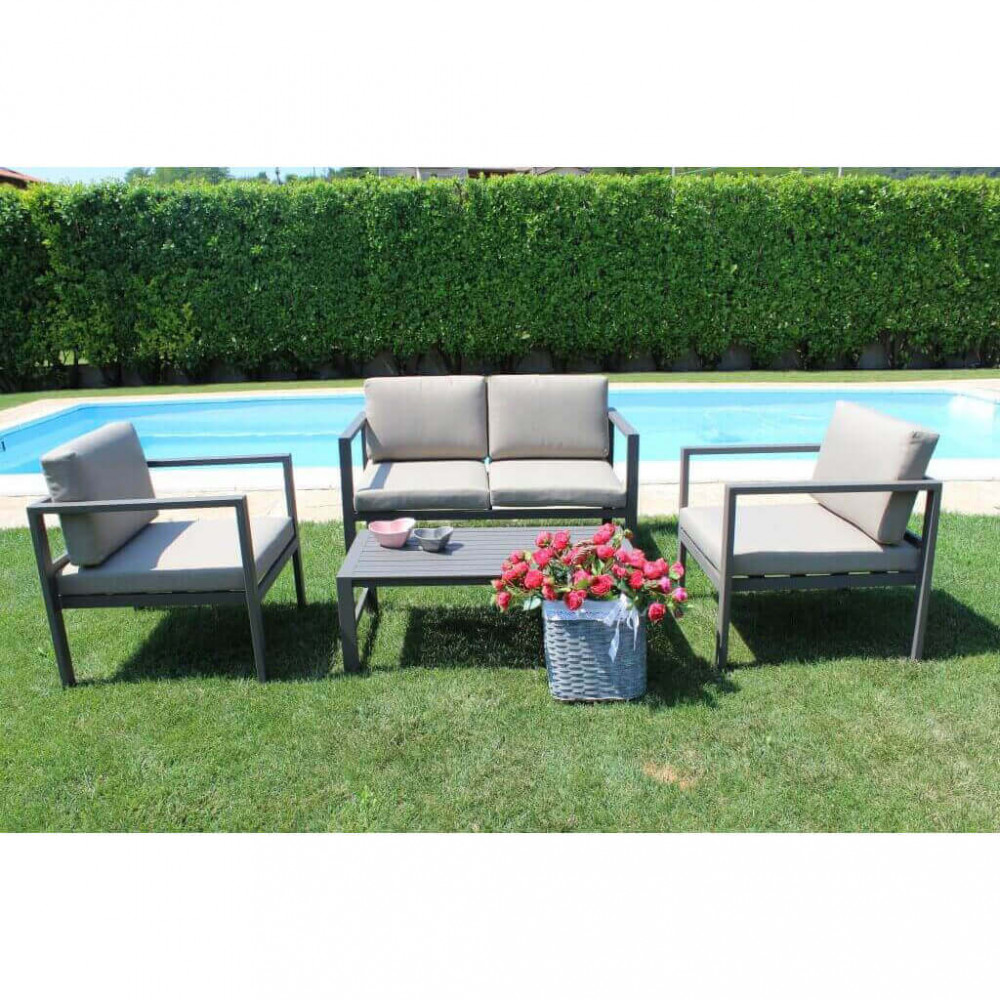 SALOTTO CUBA 2 P salotto da giardino antracite, salotto da giardino tortora , salotto da giardino marrone, salotto da giardino bianco, salotto da esterno, salotto esterno, salotto da giardino tortora, salotto da esterno antracite, salotto da esterno bianco, salotto da esterno marrone, salotto da esterno tortora, arredo giardino Bergamo, giardinaggio Bergamo, Rota Commerciale Bergamo