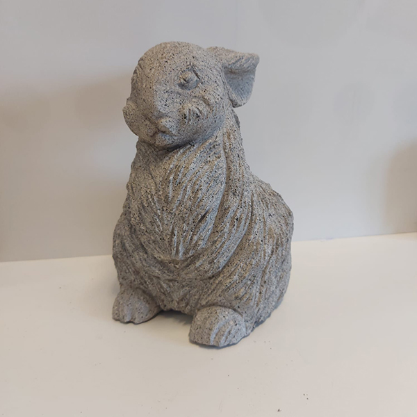 coniglio-in-granito animali in pietra, statue in pietra animali, statue da giardino in pietra, statuette da giardino in pietra, giardinaggio, giardinaggio Bergamo, coniglio in pietra